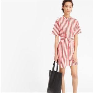 Everlane red stripe belted Dress